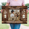 Wedding Anniversary Home Is Wherever I’m With You Personalized Canvas