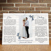 Wedding Vows Couple Canvas Personalized Photo Gift for Her For Him Husband Wife