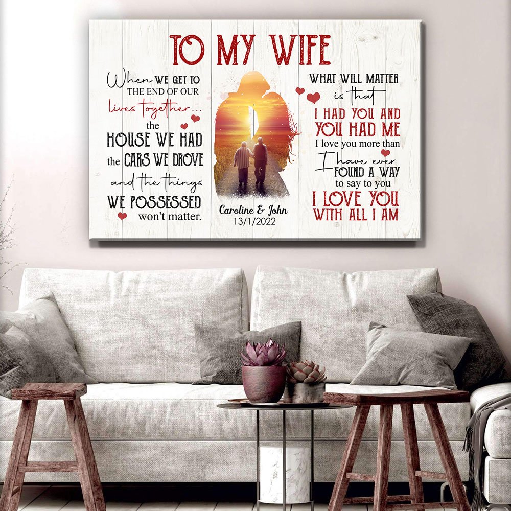 Wife I Love You With All I Am Anniversary Personalized Canvas