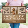 Wife Husband Couple 10 Years Together Personalized Canvas