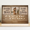 Wife Husband Couple 5 Years Together Anniversary Personalized Canvas