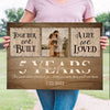 Wife Husband Couple 5 Years Together Anniversary Personalized Canvas