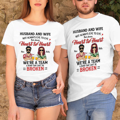 Wife Husband Couple Heart To Heart Meaningful Personalized Shirt