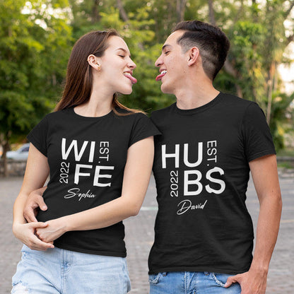 Wife Husband Couple Hubs Wife Funny Personalized Matching Shirt