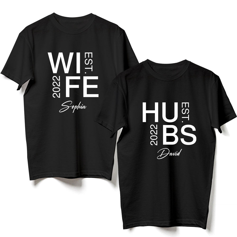 Wife Husband Couple Hubs Wife Funny Personalized Matching Shirt