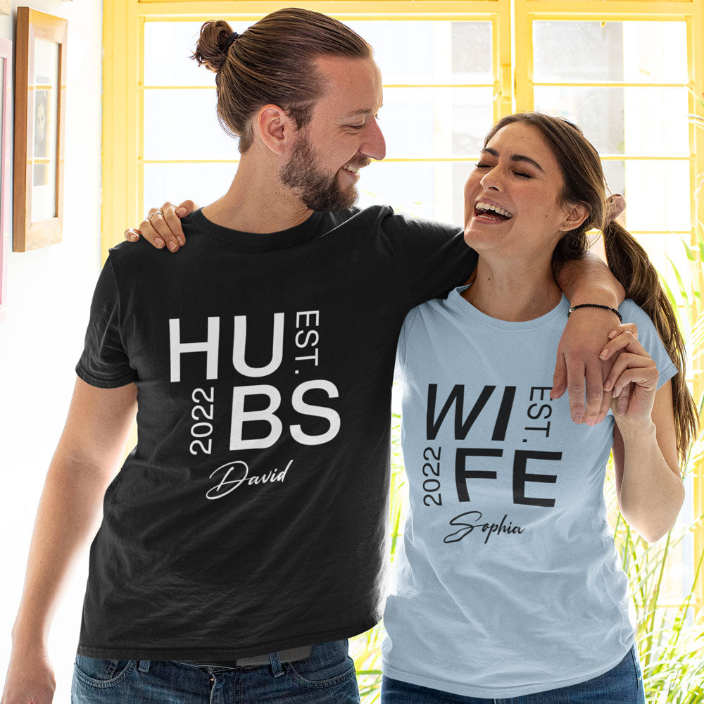 Wife Husband Couple Hubs Wife Funny Personalized Matching Shirt