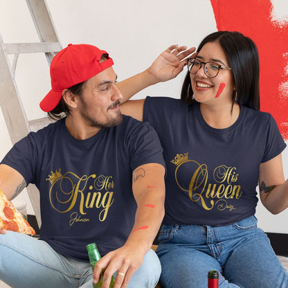 Wife Husband Couple King Queen Funny Personalized Matching Shirt