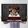 Song Lyric Wedding Anniversary Couple Engaged Personalized Canvas