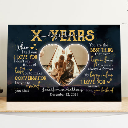 Wife Husband Wedding Anniversary When I Love You Personalized Canvas