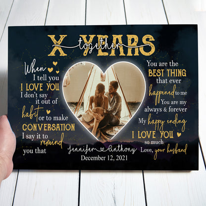 Wife Husband Wedding Anniversary When I Love You Personalized Canvas