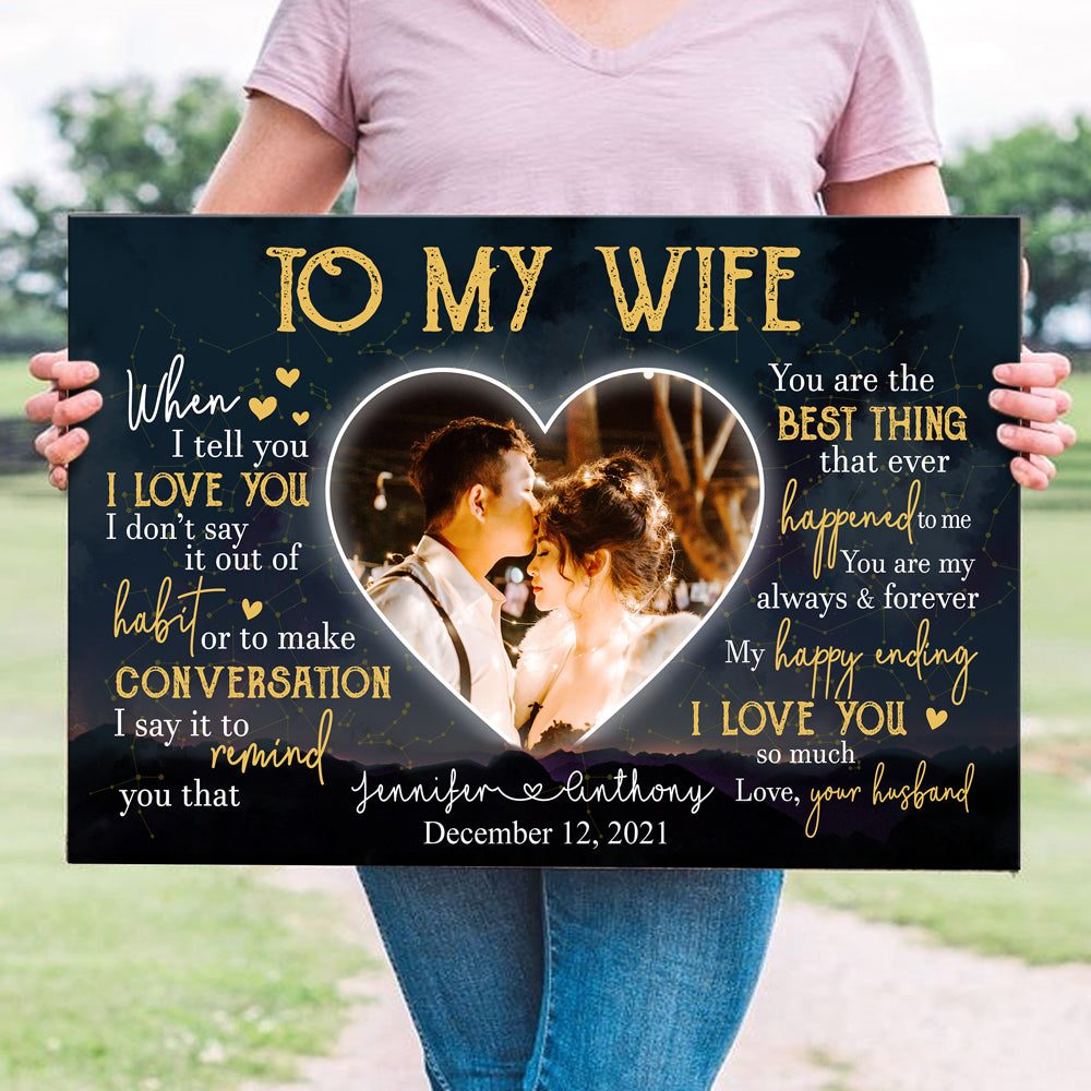 To My Wife Wedding Anniversary When I Love You Personalized Canvas - Vista  Stars - Personalized gifts for the loved ones