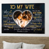 To My Wife Wedding Anniversary When I Love You Personalized Canvas