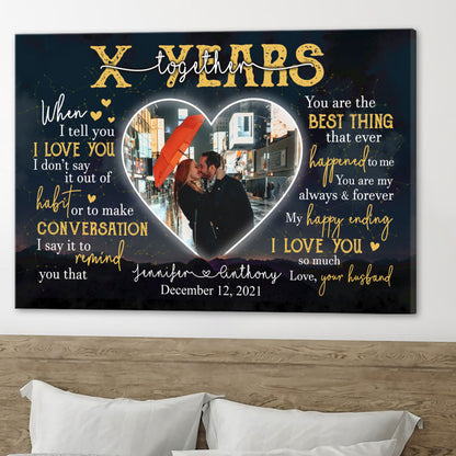 Wife Husband Wedding Anniversary When I Love You Personalized Canvas