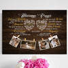 Wife Husband Wedding Couple Married Personalized Anniversary Canvas