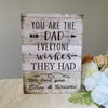Personalized You Are The Dad Everyone Wishes They Had Wood Pattern Canvas  Gift For Dad