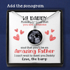 Personalized Gift For Expecting Dad You&#39;ll Be An Amazing Father Circle Message Card Heart Necklace