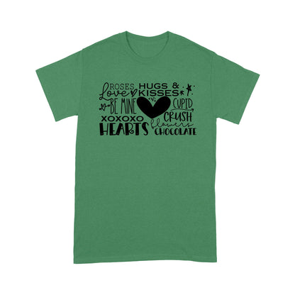 Rose Hugs &amp; Love Kisses Gift For Her WomanStandard Tshirt