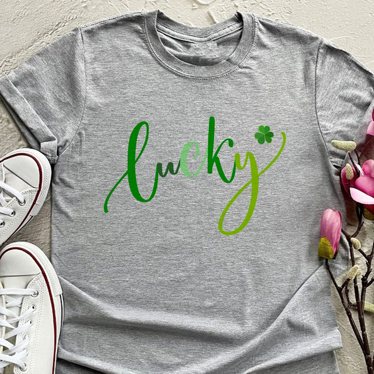 St Patrick's Day Lucky Green Shamrock TShirt