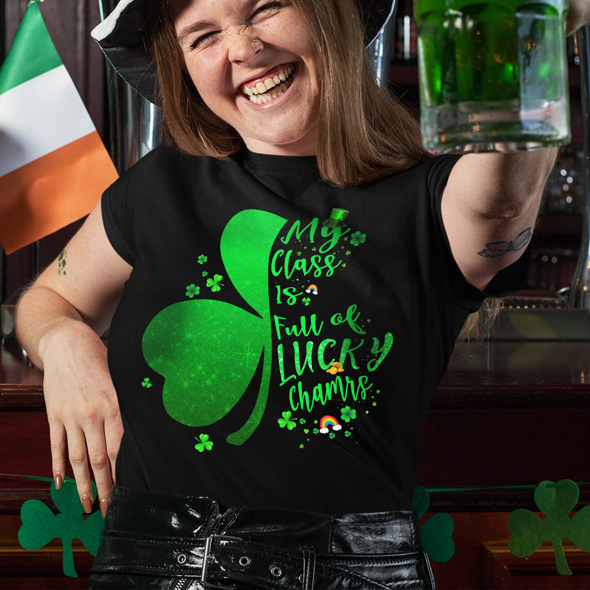 St Patrick's Day Teacher My Class Is Full Of Lucky Charms TShirt