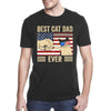 Best Cat Dad Ever American Flag Shirt  Gift For Dad