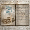 Personalized Gift for Husband Book Vintage Canvas