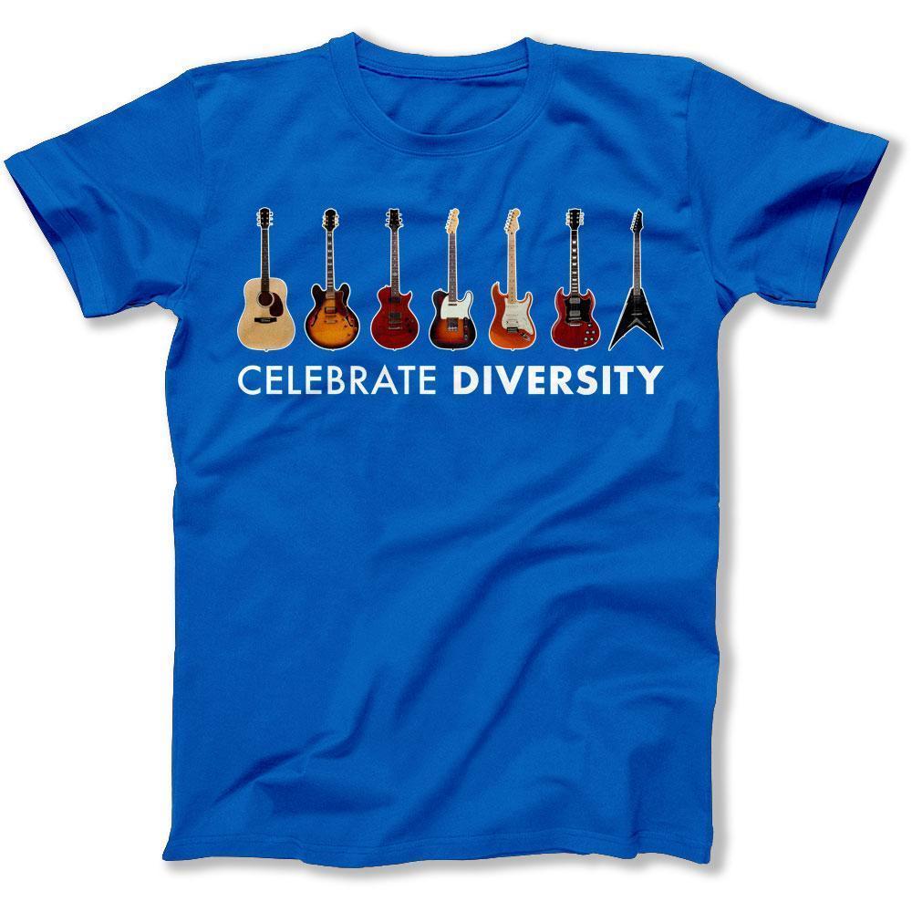 Celebrate diversity guitar shirt