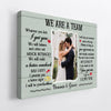 Personalized Wedding Anniversary Gift For Wife Wall Art We Are A Team Custom Photo Gift For Husband Canvas