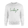 Lucky Shirt Women St Patrick&#39;s Day Patty Lucky Shirt  Standard Crew Neck Sweatshirt