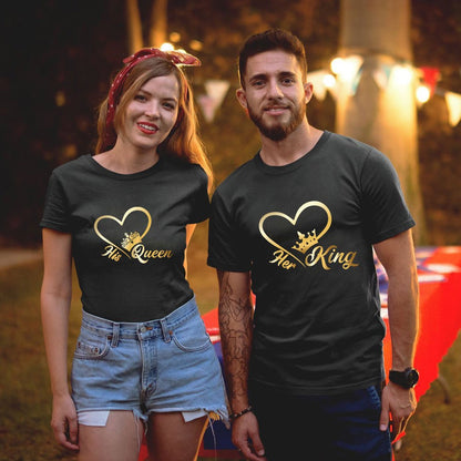 Her King And His Queen Shirt His And Her Matching Couples TShirt