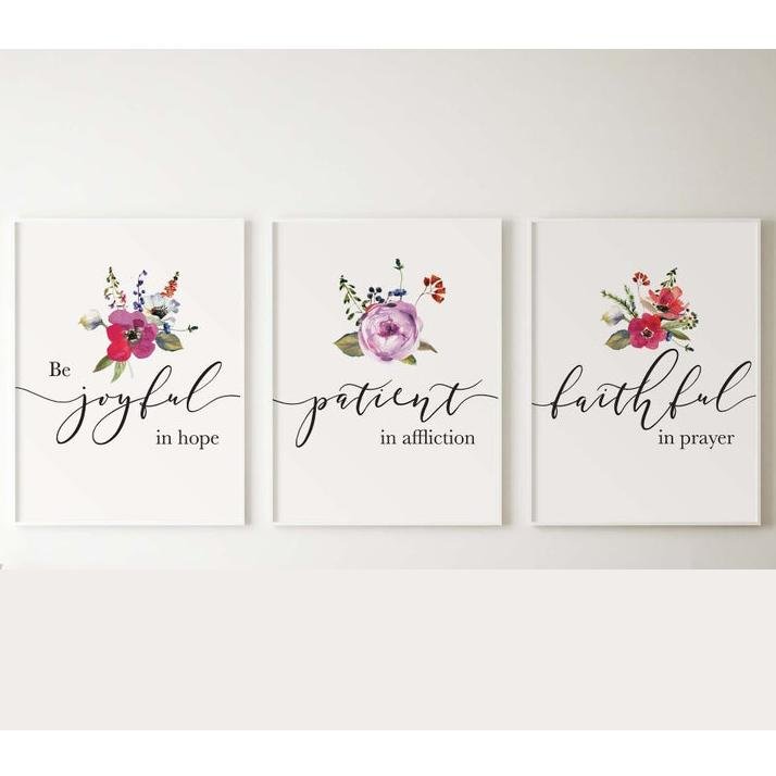 Vista Stars Faithful floral christian print