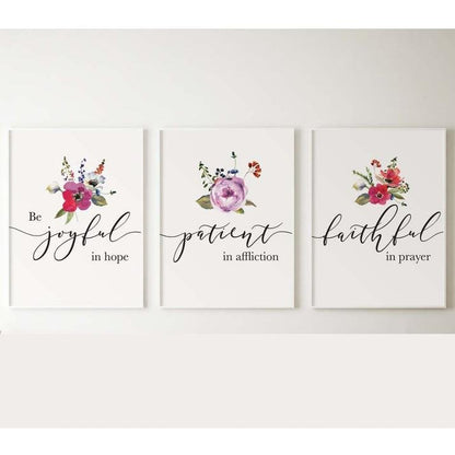 Vista Stars Faithful floral christian print