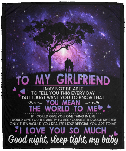 Famtto my girlfriend you mean the world to meblanketperfect gifts for girlfriend