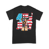 4th July American Flag Cute Yorkshire Terrier Shirt Gift For Dog Lover