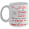 Personalized Gifts For Wife  To My Wife Loving You Is My Life Custom Picture Coffee Mug