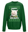 Woman Yelling At Cat Ugly Christmas Sweatshirt Funny Meme For Christmas