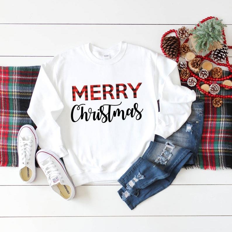 Women Christmas merry sweatshirt gift for him