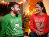 Woman Yelling At a Cat Funny Christmas Sweatshirt Gift For Couple