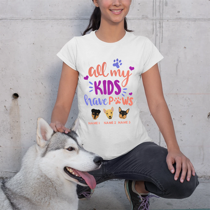 Personalized My Kids Have Paws Tshirt