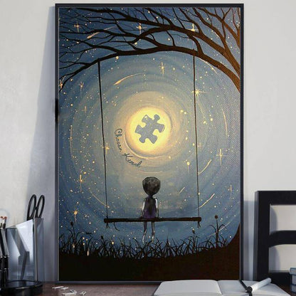 In the darkness be kind autism print