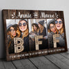 Custom Photo BFF Wall Art Canvas,Personalized Gift for Best Friend