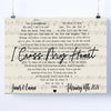 Personalized Gift For Her For Him I Cross My Heart First Song First Dance Poster Canvas
