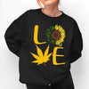 Weed sunflower women marijuana sweatshirt hoodie