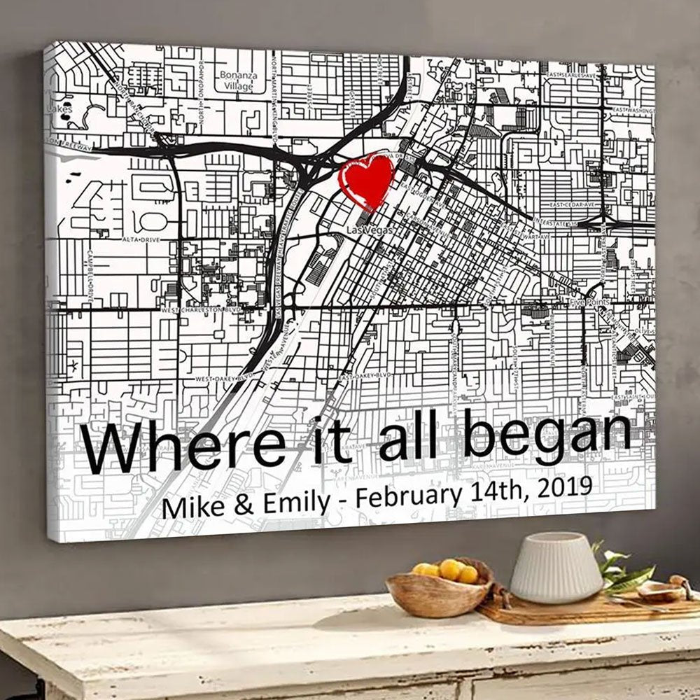 1pc Love Personalized Poster The First Day Of Love The First We Meet Couple  Map Custom Map Print Personalized Map Custom Map Poster Custom Map Gift  Happy Anniversary Gift No Frame Please