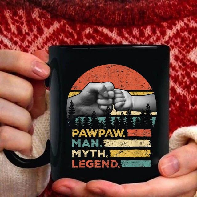 Gifts For Grandpa  Pawpaw Man Myth Legend Vintage Coffee Mug