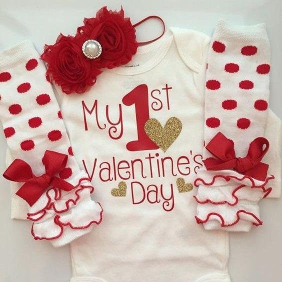 Gifts for newborn baby  My baby first valentine day baby bodysuit