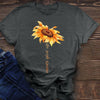 Never give up sunflower shirt