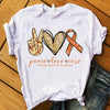 Peace love cure multiple sclerosis awareness shirt