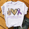 Peace love cure alzheimer&#39;s awareness shirt