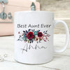 Personalized Best Aunt Ever Custom Name Floral Mug  Gift For Her