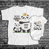 Personalized Our First Father&#39;s Day Panda Matching Shirts  Dad And Baby Gift